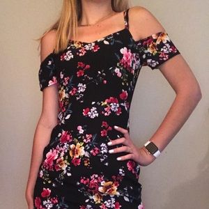Express Black Floral Dress